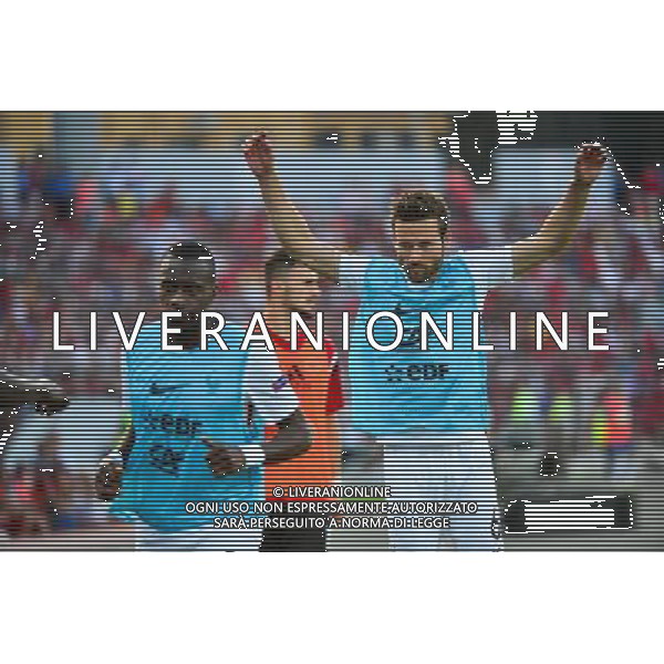 Yohan CABAYE / Blaise MATUIDI - 13.06.2015 - Albanie / France - Match Amical - Tirana Photo : Dave Winter / Icon Sport AG ALDO LIVERANI SAS ONLY ITALY