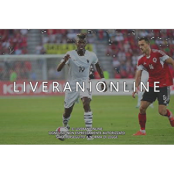 Paul POGBA / Sokol CIKALLESHI - 13.06.2015 - Albanie / France - Match Amical - Tirana Photo : Dave Winter / Icon Sport AG ALDO LIVERANI SAS ONLY ITALY