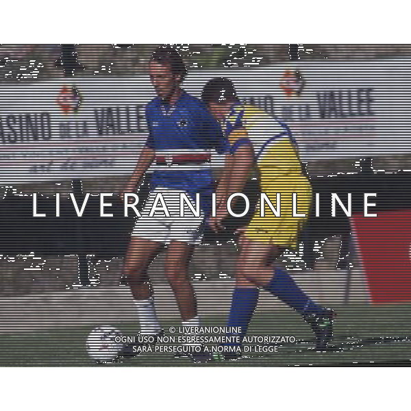 RETROSPETTIVA ZANINI NICOLA CALCIATORE NELLA FOTO ZANINI NICOLA CON LA MAGLIA DELLA SAMPDORIA AG ALDO LIVERANI SAS