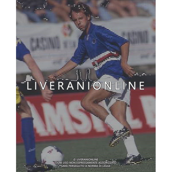 RETROSPETTIVA ZANINI NICOLA CALCIATORE NELLA FOTO ZANINI NICOLA CON LA MAGLIA DELLA SAMPDORIA AG ALDO LIVERANI SAS