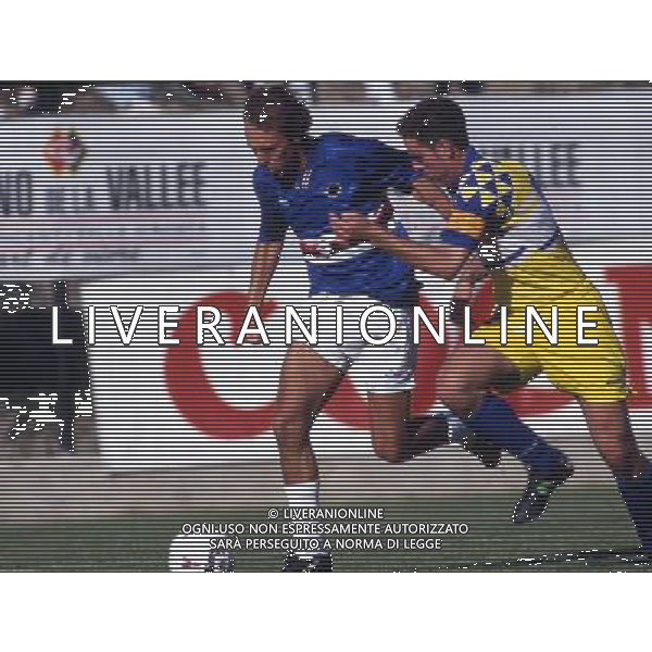 RETROSPETTIVA ZANINI NICOLA CALCIATORE NELLA FOTO ZANINI NICOLA CON LA MAGLIA DELLA SAMPDORIA AG ALDO LIVERANI SAS