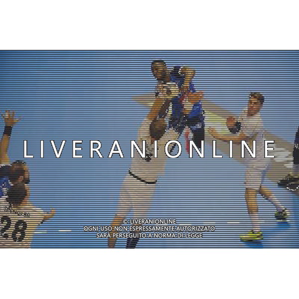 Luc ABALO - 13.06.2015 - France / Suisse - Qualification Euro-Clermont Photo : Jean Paul Thomas / Icon Sport /AGENZIA ALDO LIVERANI Sas - ITALY ONLY - EDITORIAL USE ONLY - Francia Svizzera Volley maschile qualificazioni