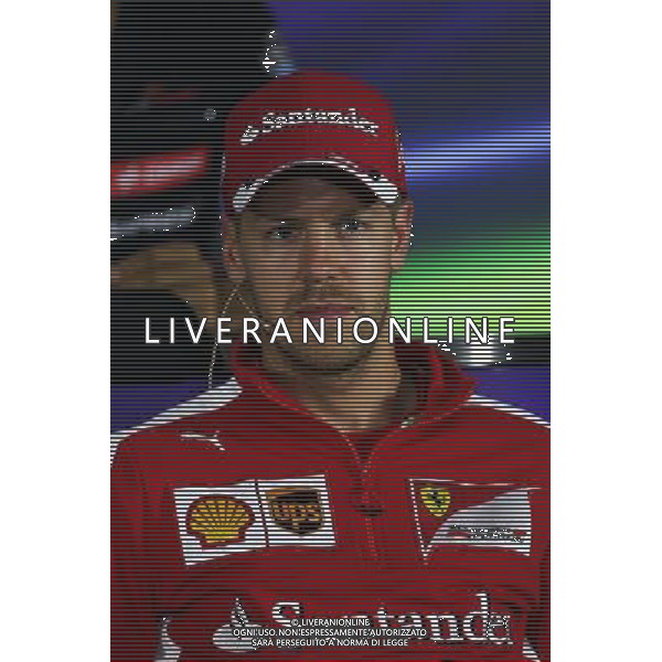 Sebastian Vettel (GER) Ferrari in the FIA Press Conference. 18.06.2015. Formula 1 World Championship, Rd 8, Austrian Grand Prix, Spielberg, Austria, Preparation Day. /AGENZIA ALDO LIVERANI Sas - ITALY ONLY - EDITORIAL USE ONLY