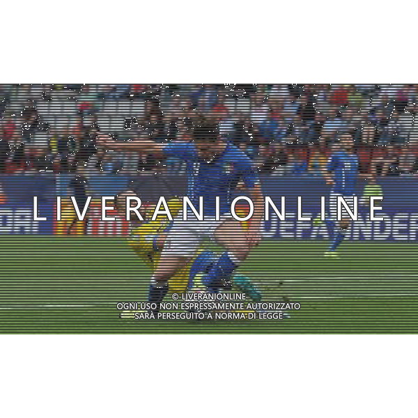 UEFA Under 21 Championship 2015 Group B Olomuc (Repubblica Ceca) - 18.06.2015 Italia-Svezia Nella Foto:la sequenza del fallo da rigore di alexander milosevic su andrea belotti /Ph.Vitez-Ag. Aldo Liverani