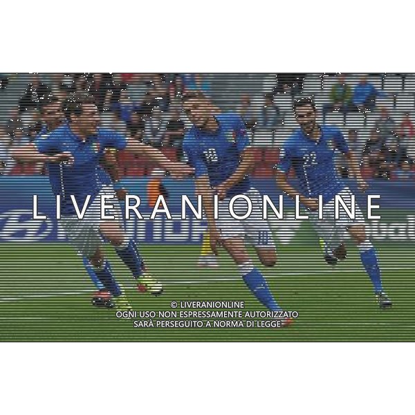 UEFA Under 21 Championship 2015 Group B Olomuc (Repubblica Ceca) - 18.06.2015 Italia-Svezia Nella Foto: esultanza dopo il gol su rigore di domenico berardi /Ph.Vitez-Ag. Aldo Liverani