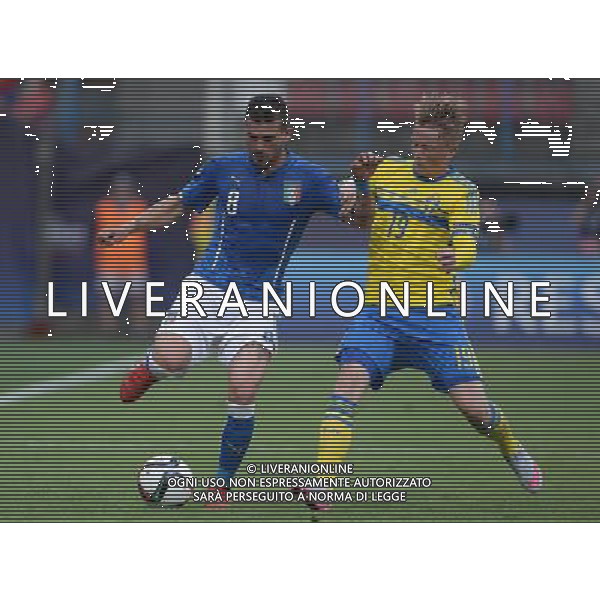 UEFA Under 21 Championship 2015 Group B Olomuc (Repubblica Ceca) - 18.06.2015 Italia-Svezia Nella Foto:stefano sturaro-sam larsson /Ph.Vitez-Ag. Aldo Liverani