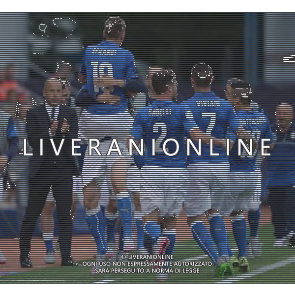 UEFA Under 21 Championship 2015 Group B Olomuc (Repubblica Ceca) - 18.06.2015 Italia-Svezia Nella Foto: esultanza dopo il gol su rigore di domenico berardi /Ph.Vitez-Ag. Aldo Liverani