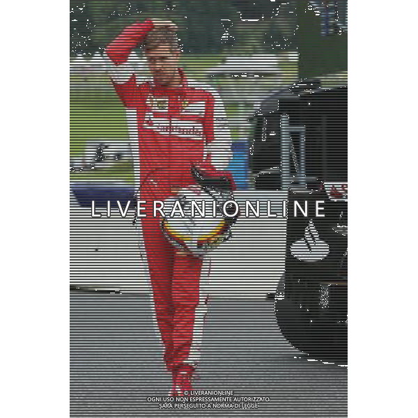 Sebastian Vettel (GER) Ferrari stops on the circuit in the first practice session. 19.06.2015. Formula 1 World Championship, Rd 8, Austrian Grand Prix, Spielberg, Austria, Practice Day. /AGENZIA ALDO LIVERANI Sas - ITALY ONLY - EDITORIAL USE ONLY - Prove Libere