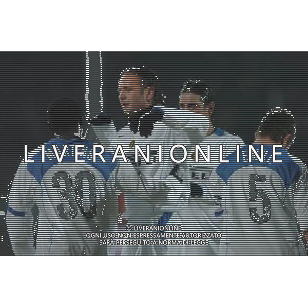Bergamo 28/01/2005 coppa italiatim 2004/05 atalanta-inter 0:1 nella foto esultanza inter ph marco luzzani/ag aldo liverani s.a.s.