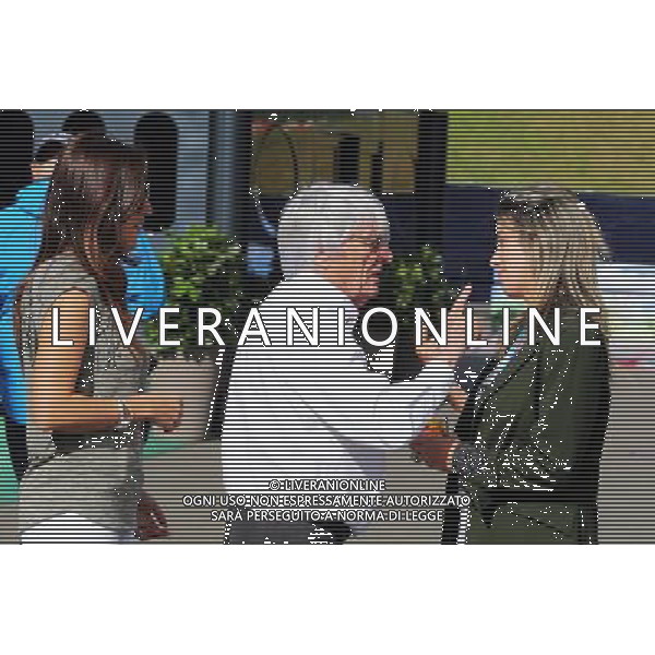 (L to R): Fabiana Flosi (BRA) with husband Bernie Ecclestone (GBR) and Rafaela Bassi (BRA), wife of Felipe Massa (BRA) Williams. 20.06.2015. Formula 1 World Championship, Rd 8, Austrian Grand Prix, Spielberg, Austria, Qualifying Day. - www.xpbimages.com, EMail: requests@xpbimages.com - copy of publication required for printed pictures. Every used picture is fee-liable. © Copyright: Moy / XPB Images /AGENZIA ALDO LIVERANI Sas - ITALY ONLY - EDITORIAL USE ONLY - prove ufficiali