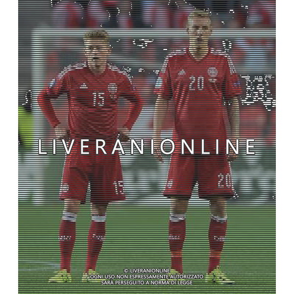 UEFA Under 21 Championship 2015 Group A Praga (Repubblica Ceca) - 20.06.2015 Germania-Danimarca Nella Foto:Nicolaj Thomsen-Nicolai Brock-Madsen /Ph.Vitez-Ag. Aldo Liverani