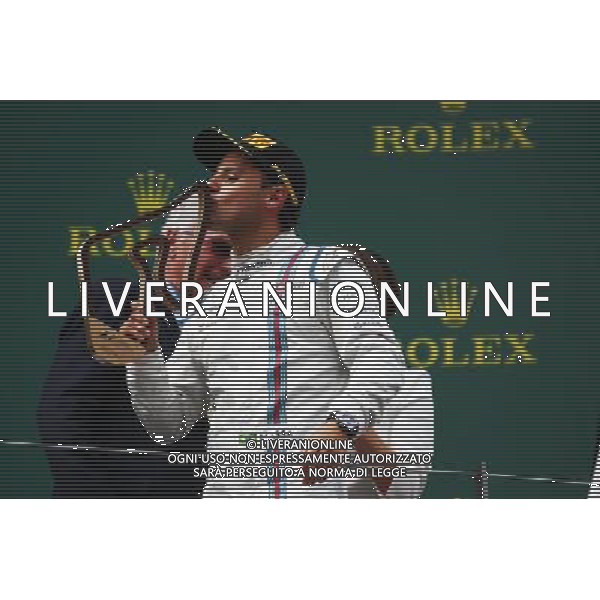 Felipe Massa (BRA) Williams celebrates his third position on the podium. 21.06.2015. Formula 1 World Championship, Rd 8, Austrian Grand Prix, Spielberg, Austria, Race Day. /AGENZIA ALDO LIVERANI Sas - ITALY ONLY - EDITORIAL USE ONLY - GARA