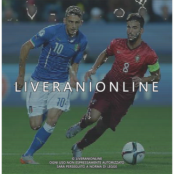 UEFA Under 21 Championship 2015 Group B Uherske Hradiste (Repubblica Ceca) - 21.06.2015 Italia-Portogallo Nella Foto:domenico berardi-sergio oliveira /Ph.Vitez-Ag. Aldo Liverani