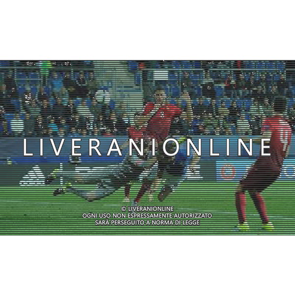 UEFA Under 21 Championship 2015 Group B Uherske Hradiste (Repubblica Ceca) - 21.06.2015 Italia-Portogallo Nella Foto:andrea belotti colpisce la traversa /Ph.Vitez-Ag. Aldo Liverani
