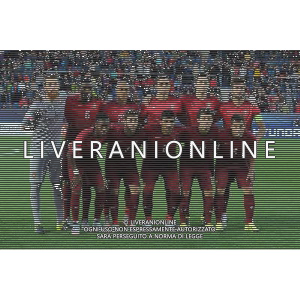UEFA Under 21 Championship 2015 Group B Uherske Hradiste (Repubblica Ceca) - 21.06.2015 Italia-Portogallo Nella Foto:Portogallo Squadra Formazione Sa\',Esgaio,Ilori,Oliveira Paulo,Guerreiro,Carvalho,Silva,Oliveira Sergio,Silva Bernardo,Mane\',Mario /Ph.Vitez-Ag. Aldo Liverani