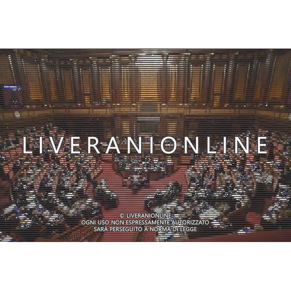 Roma - 24/06/2015 - Palazzo Madama - Comunicazioni del Presidente del Consiglio Matteo Renzi in vista del Consiglio europeo - nella foto: L\'aula durante l\'intervento di Matteo Renzi / Ph. Fabrizio Corradetti - Ag. Aldo Liverani Sas