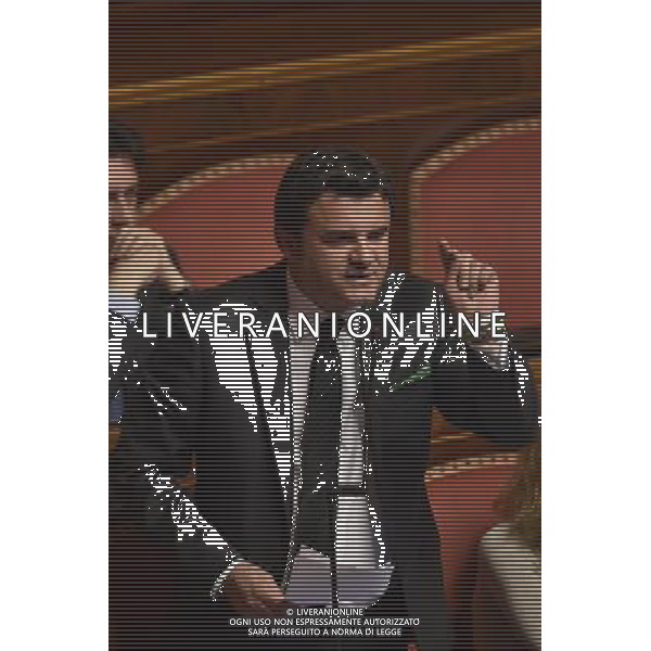 Roma - 24/06/2015 - Palazzo Madama - Comunicazioni del Presidente del Consiglio Matteo Renzi in vista del Consiglio europeo - nella foto: Gian Marco Centinaio / Ph. Fabrizio Corradetti - Ag. Aldo Liverani Sas
