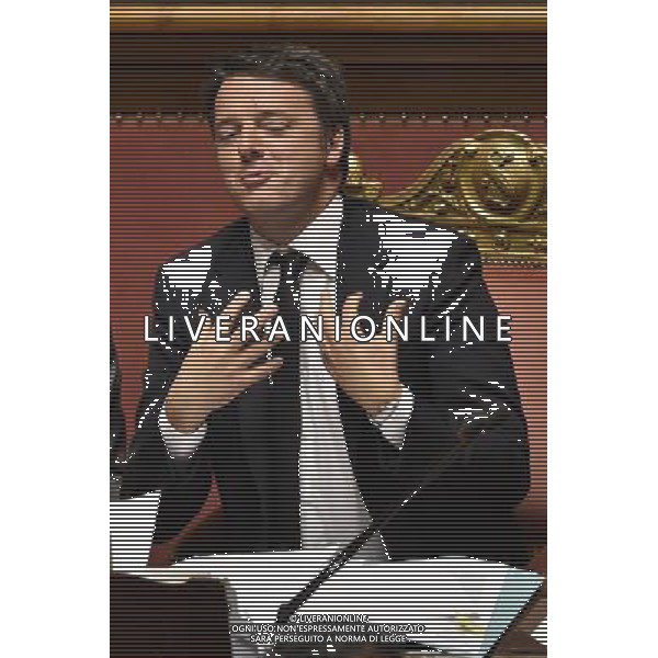 Roma - 24/06/2015 - Palazzo Madama - Comunicazioni del Presidente del Consiglio Matteo Renzi in vista del Consiglio europeo - nella foto: Matteo Renzi / Ph. Fabrizio Corradetti - Ag. Aldo Liverani Sas