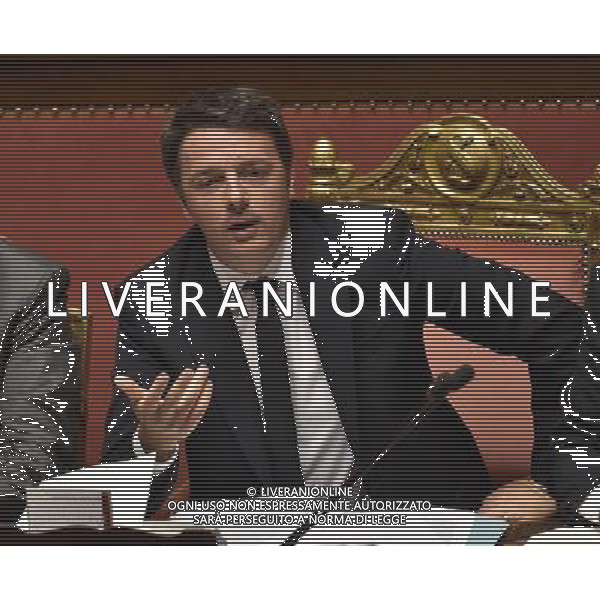 Roma - 24/06/2015 - Palazzo Madama - Comunicazioni del Presidente del Consiglio Matteo Renzi in vista del Consiglio europeo - nella foto: Matteo Renzi / Ph. Fabrizio Corradetti - Ag. Aldo Liverani Sas