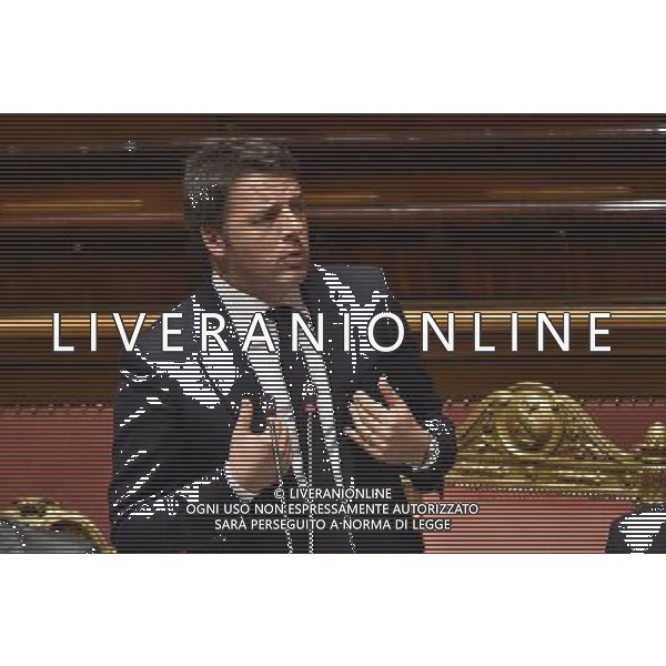 Roma - 24/06/2015 - Palazzo Madama - Comunicazioni del Presidente del Consiglio Matteo Renzi in vista del Consiglio europeo - nella foto: Matteo Renzi / Ph. Fabrizio Corradetti - Ag. Aldo Liverani Sas