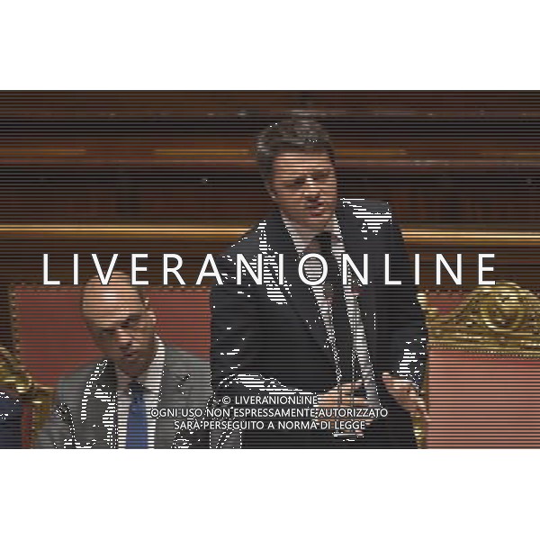 Roma - 24/06/2015 - Palazzo Madama - Comunicazioni del Presidente del Consiglio Matteo Renzi in vista del Consiglio europeo - nella foto: Matteo Renzi / Ph. Fabrizio Corradetti - Ag. Aldo Liverani Sas
