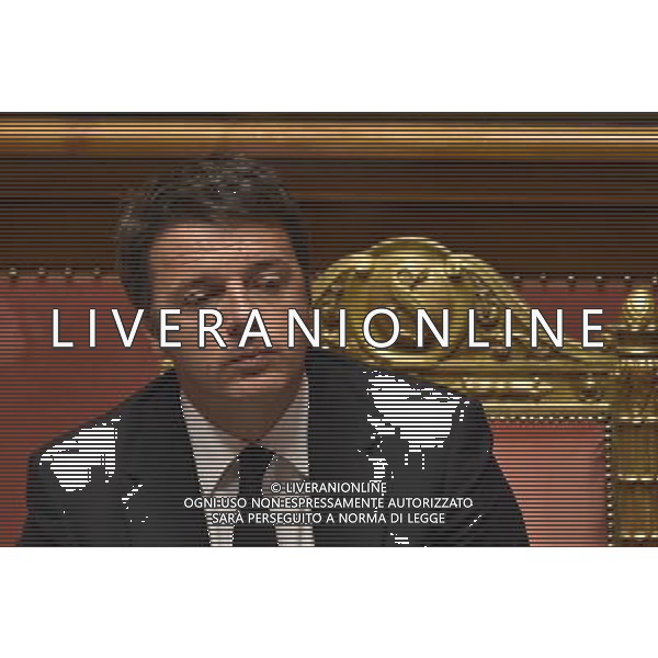 Roma - 24/06/2015 - Palazzo Madama - Comunicazioni del Presidente del Consiglio Matteo Renzi in vista del Consiglio europeo - nella foto: Matteo Renzi / Ph. Fabrizio Corradetti - Ag. Aldo Liverani Sas