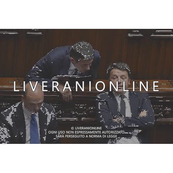 Roma - 24/06/2015 - Montecitorio - Comunicazioni del Presidente del Consiglio Matteo Renzi in vista del Consiglio europeo - nella foto: Maurizio Lupi e Matteo Renzi / Ph. Fabrizio Corradetti - Ag. Aldo Liverani Sas