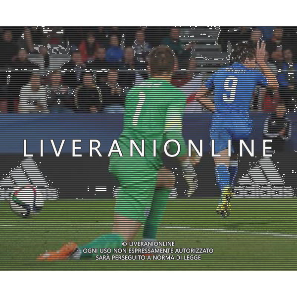 UEFA Under 21 Championship 2015 Group B Olomouc (Repubblica Ceca) - 24.06.2015 Inghilterra-Italia Nella Foto:andrea belotti esulta /Ph.Vitez-Ag. Aldo Liverani