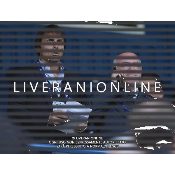 UEFA Under 21 Championship 2015 Group B Olomouc (Repubblica Ceca) - 24.06.2015 Inghilterra-Italia Nella Foto:antonio conte e carlo tavecchio /Ph.Vitez-Ag. Aldo Liverani