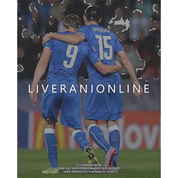 UEFA Under 21 Championship 2015 Group B Olomouc (Repubblica Ceca) - 24.06.2015 Inghilterra-Italia Nella Foto:marco benassi esulta secondo gol con andrea belotti /Ph.Vitez-Ag. Aldo Liverani