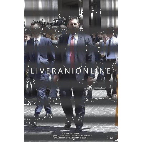 Roma - 25/06/2015 - Palazzo Chigi - nella foto: Giovanni Toti esce da Palazzo Chigi dopo la riunione con Matteo Renzi per la questione immigrati / Ph. Fabrizio Corradetti - Ag. Aldo Liverani Sas