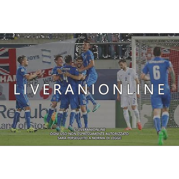 OLOMUNIEC, CZECHY STADION ANDER 24.06.2015 REPREZENTACJA NARODOWA TEAM KADRA U21 PILKA NOZNA MISTRZOSTWA EUROPY UEFA U-21 CZECHY 2015 GRUPA B ANGLIA U21 - WLOCHY U21 NZ RADOSC MARCO BENASSI ( ITA ) BRAMKA GOL FOT MICHAL NOWAK / NEWSPIX.PL OLOMOUC, CZECH REPUBLIC ANDER STADIUM 24.06.2015 FOOTBALL NATIONAL TEAMS U-21 UEFA UNDER 21 CHAMPIONSHIP CZECH REPUBLIC 2015 GROUP B ENGLAND U21 - ITALY U21 MARCO BENASSI ( ITA ) CELEBRATING GOAL FOR 0-3 MICHAL NOWAK / NEWSPIX.PL --- Newspix.pl /AGENZIA ALDO LIVERANI Sas - ITALY ONLY - EDITORIAL USE ONLY - Inghilterra - Italia UEFA Under 21 Championship 2015 Group B Olomouc (Repubblica Ceca) - 24.06.2015 *** Local Caption *** www.newspix.pl mail us: info@newspix.pl call us: 0048 022 23 22 222 --- Polish Picture Agency by Ringier Axel Springer Poland