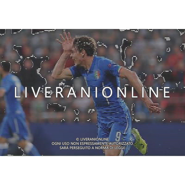 2015.06.24 OLOMOUC PILKA NOZNA STADION ANDRUV MISTRZOSTWA EUROPY U 21 W PILCE NOZNEJ FOOTBALL UEFA UNDER 21 CHAMPIONSHIP 2015 ANGLIA - WLOCHY (ENGLAND - ITALY) N/Z ANDREA BELOTTI GOL, RADOSC, BRAMKA NA 1-0 FOTO RAFAL RUSEK / PRESSFOCUS / NEWSPIX.PL --- Newspix.pl /AGENZIA ALDO LIVERANI Sas - ITALY ONLY - EDITORIAL USE ONLY - Inghilterra - Italia UEFA Under 21 Championship 2015 Group B Olomouc (Repubblica Ceca) - 24.06.2015 *** Local Caption *** www.newspix.pl mail us: info@newspix.pl call us: 0048 022 23 22 222 --- Polish Picture Agency by Ringier Axel Springer Poland