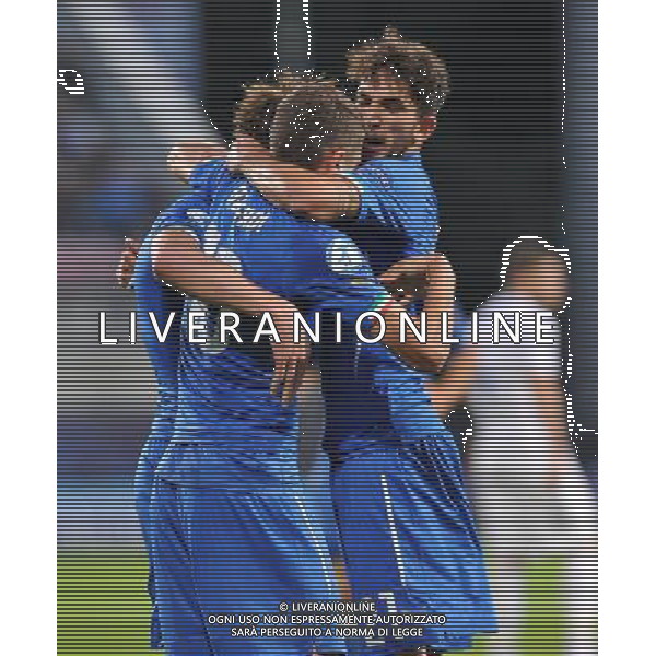 2015.06.24 OLOMOUC PILKA NOZNA STADION ANDRUV MISTRZOSTWA EUROPY U 21 W PILCE NOZNEJ FOOTBALL UEFA UNDER 21 CHAMPIONSHIP 2015 ANGLIA - WLOCHY (ENGLAND - ITALY) N/Z ANDREA BELOTTI GOL, RADOSC, BRAMKA NA 1-0 FOTO RAFAL RUSEK / PRESSFOCUS / NEWSPIX.PL --- Newspix.pl /AGENZIA ALDO LIVERANI Sas - ITALY ONLY - EDITORIAL USE ONLY - Inghilterra - Italia UEFA Under 21 Championship 2015 Group B Olomouc (Repubblica Ceca) - 24.06.2015 *** Local Caption *** www.newspix.pl mail us: info@newspix.pl call us: 0048 022 23 22 222 --- Polish Picture Agency by Ringier Axel Springer Poland