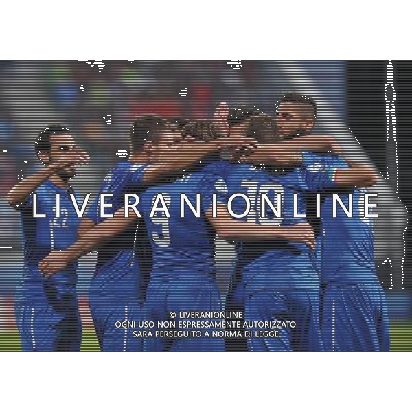 2015.06.24 OLOMOUC PILKA NOZNA STADION ANDRUV MISTRZOSTWA EUROPY U 21 W PILCE NOZNEJ FOOTBALL UEFA UNDER 21 CHAMPIONSHIP 2015 ANGLIA - WLOCHY (ENGLAND - ITALY) N/Z ANDREA BELOTTI GOL, RADOSC, BRAMKA NA 1-0, DOMENICO BERARDI, DAVIDE ZAPPACOSTA FOTO RAFAL RUSEK / PRESSFOCUS / NEWSPIX.PL --- Newspix.pl /AGENZIA ALDO LIVERANI Sas - ITALY ONLY - EDITORIAL USE ONLY - Inghilterra - Italia UEFA Under 21 Championship 2015 Group B Olomouc (Repubblica Ceca) - 24.06.2015 *** Local Caption *** www.newspix.pl mail us: info@newspix.pl call us: 0048 022 23 22 222 --- Polish Picture Agency by Ringier Axel Springer Poland