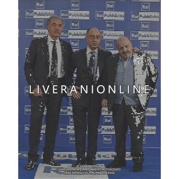 Roma - 25/06/2015 - Villa Piccolomini - Presentazione palinsesti Rai 2015-2016 - nella foto: Massimo Giletti Giancarlo Leone e Maurizio Costanzo / Ph. Fabrizio Corradetti - Ag. Aldo Liverani sas