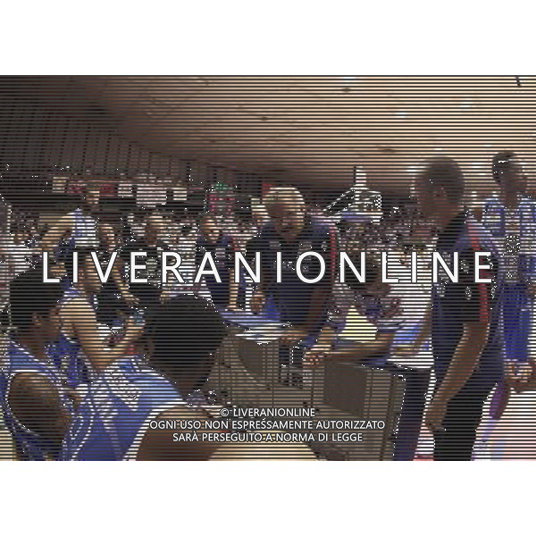 REGGIO EMILIA 26 GIUGNO 2015 / CAMPIONATO LEGABASKET SERIE A 2014-2015 /FINALE SCUDETTO PLAYOFF GARA 7 / GRISSIN BON REGGIO EMILIA VS BANCO DI SARDEGNA SASSARI / NELLA FOTO: ROMEO SACCHETTI DURANTE UN TIME OUT / FOTO FRANCESCA SOLI - AGENZIA ALDO LIVERANI SAS