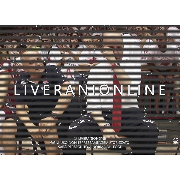 REGGIO EMILIA 26 GIUGNO 2015 / CAMPIONATO LEGABASKET SERIE A 2014-2015 /FINALE SCUDETTO PLAYOFF GARA 7 / GRISSIN BON REGGIO EMILIA VS BANCO DI SARDEGNA SASSARI / NELLA FOTO: MAX MENETTI A FINE GARA / FOTO FRANCESCA SOLI - AGENZIA ALDO LIVERANI SAS