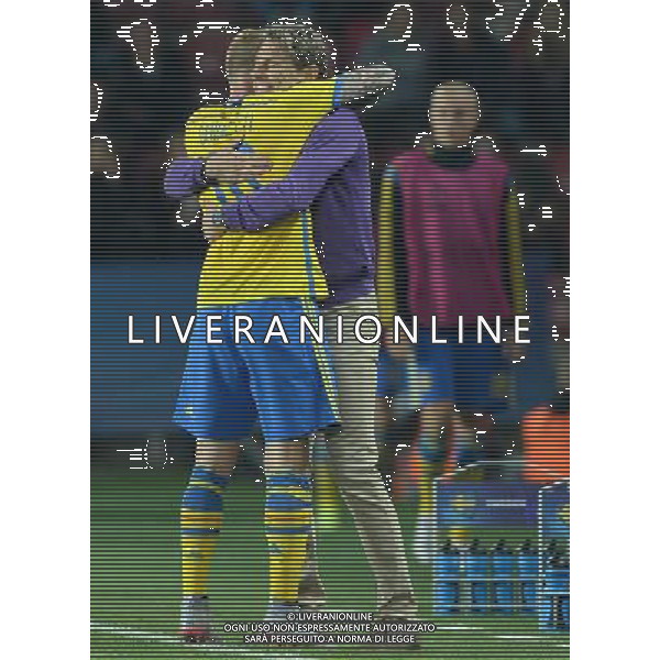 UEFA Under 21 Championship 2015 Semifinale Praga (Repubblica Ceca) - 27.06.2015 Danimarca-Svezia Nella Foto:john guidetti esulta con hakan ericson /Ph.Vitez-Ag. Aldo Liverani