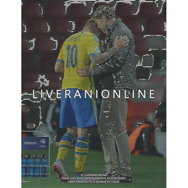 UEFA Under 21 Championship 2015 Semifinale Praga (Repubblica Ceca) - 27.06.2015 Danimarca-Svezia Nella Foto:john guidetti hakan ericson sostituzione /Ph.Vitez-Ag. Aldo Liverani