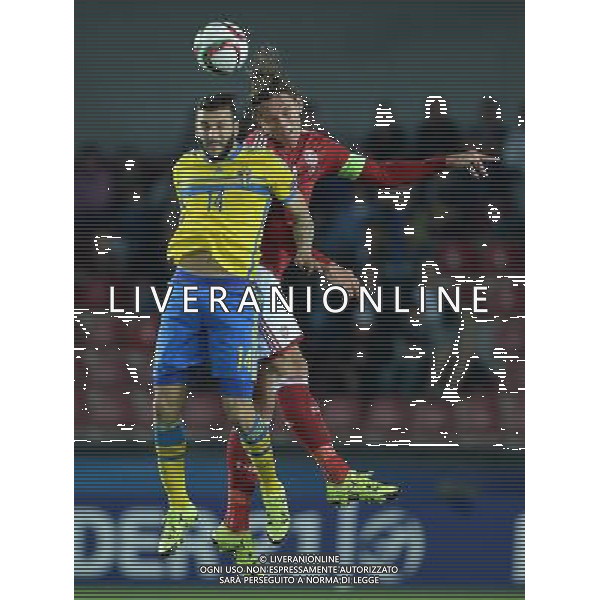 UEFA Under 21 Championship 2015 Semifinale Praga (Repubblica Ceca) - 27.06.2015 Danimarca-Svezia Nella Foto:jannik vestergaard-mikael ishak /Ph.Vitez-Ag. Aldo Liverani