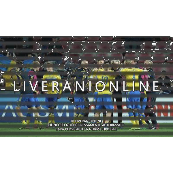 UEFA Under 21 Championship 2015 Semifinale Praga (Repubblica Ceca) - 27.06.2015 Danimarca-Svezia Nella Foto:gioia finale dei giocatori della svezia /Ph.Vitez-Ag. Aldo Liverani