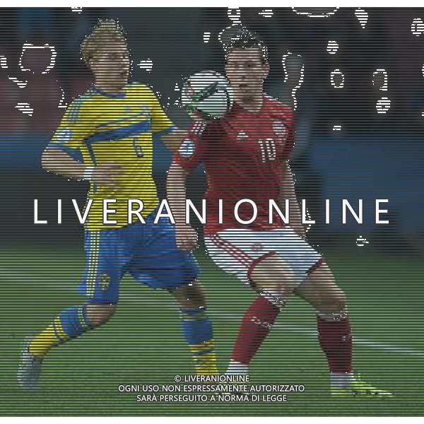 UEFA Under 21 Championship 2015 Semifinale Praga (Repubblica Ceca) - 27.06.2015 Danimarca-Svezia Nella Foto:Pierre Hojbjerg /Ph.Vitez-Ag. Aldo Liverani