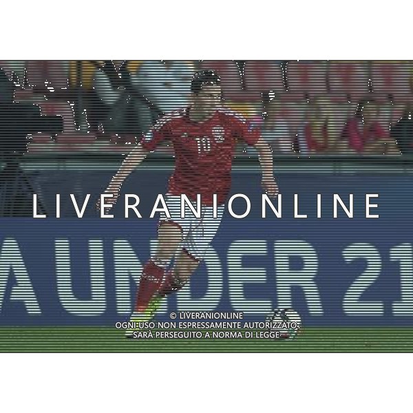 UEFA Under 21 Championship 2015 Semifinale Praga (Repubblica Ceca) - 27.06.2015 Danimarca-Svezia Nella Foto:Pierre Hojbjerg /Ph.Vitez-Ag. Aldo Liverani