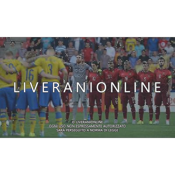 UEFA Under 21 Championship 2015 Finale Praga (Repubblica Ceca) - 30.06.2015 Svezia-Portogallo Nella Foto:minuto di silenzio prima della partita /Ph.Vitez-Ag. Aldo Liverani