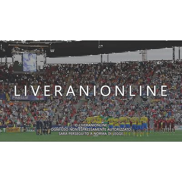 UEFA Under 21 Championship 2015 Finale Praga (Repubblica Ceca) - 30.06.2015 Svezia-Portogallo Nella Foto:un minuto di silenzio per il pallone d\'oro polacco scomparso /Ph.Vitez-Ag. Aldo Liverani
