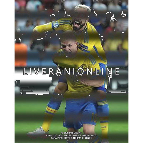 UEFA Under 21 Championship 2015 Finale Praga (Repubblica Ceca) - 30.06.2015 Svezia-Portogallo Nella Foto:la gioa di john guidetti /Ph.Vitez-Ag. Aldo Liverani
