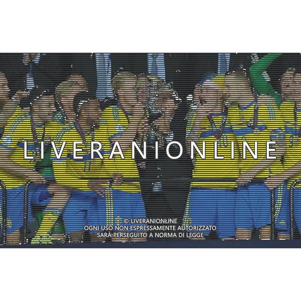 UEFA Under 21 Championship 2015 Finale Praga (Repubblica Ceca) - 30.06.2015 Svezia-Portogallo Nella Foto:Premiazione Svezia /Ph.Vitez-Ag. Aldo Liverani