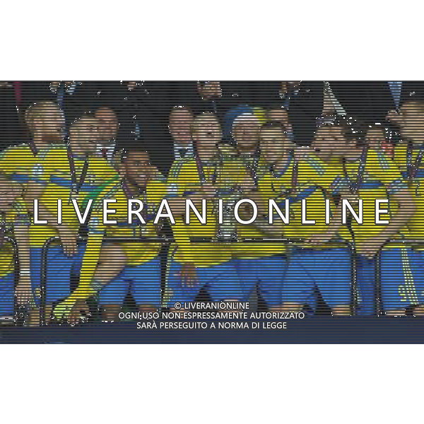 UEFA Under 21 Championship 2015 Finale Praga (Repubblica Ceca) - 30.06.2015 Svezia-Portogallo Nella Foto:Premiazione Svezia /Ph.Vitez-Ag. Aldo Liverani