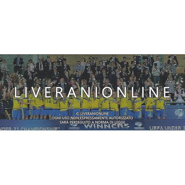 UEFA Under 21 Championship 2015 Finale Praga (Repubblica Ceca) - 30.06.2015 Svezia-Portogallo Nella Foto:Premiazione Svezia /Ph.Vitez-Ag. Aldo Liverani